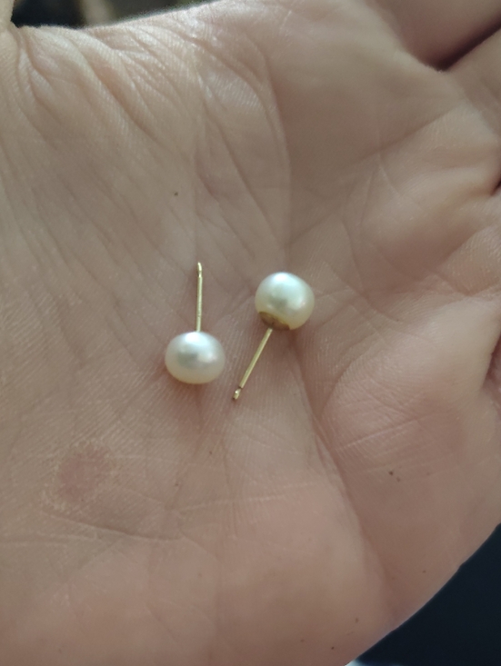 Jewelry - 14 Kt Gold Classic Pearl Stud Earrings - White Pearl with Gold Posts